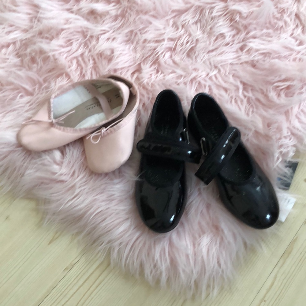 Ballet and Tap shoes. 2pair of shoes
